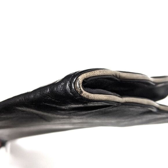 CLIVE SHILTON Vintage Leather Scalloped Clutch - Picture 3 of 7